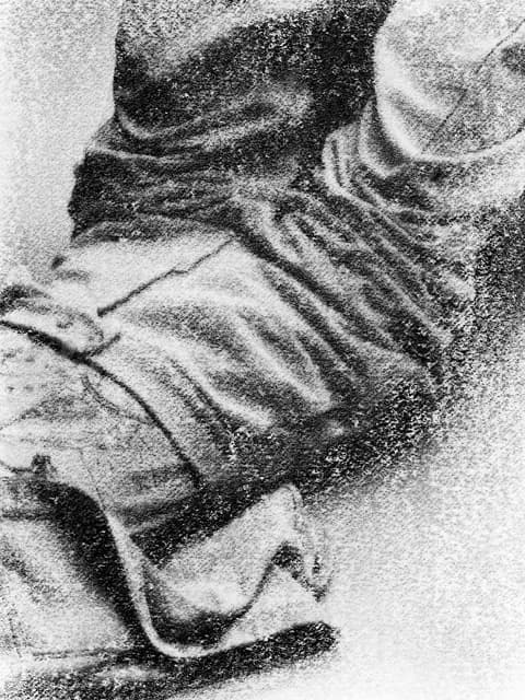 Charcoal study, trousers